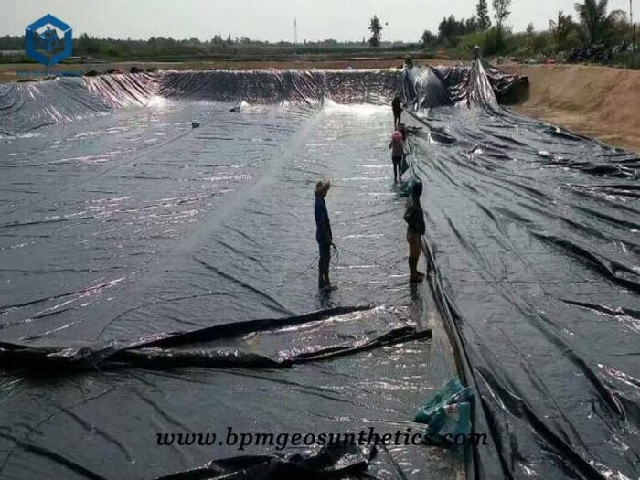 Black High Density Polyethylene Pond Liner for Salt Pond in Qinghai ...