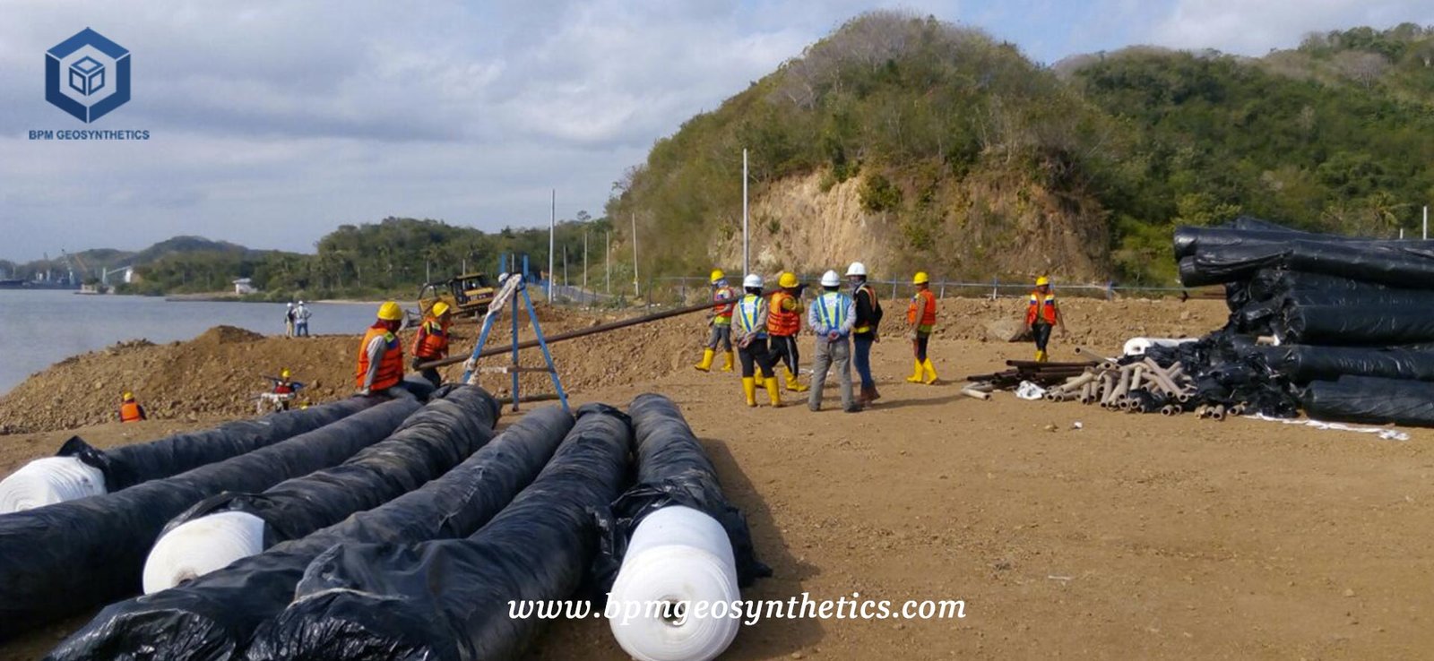 Geogrid and Geotextile on Gili Mas Port Construction in Indonesia